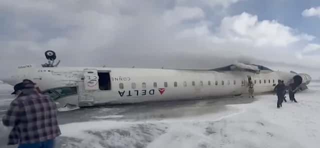 featured image for 80 Passengers Survived Delta Plane Crash in Canada
