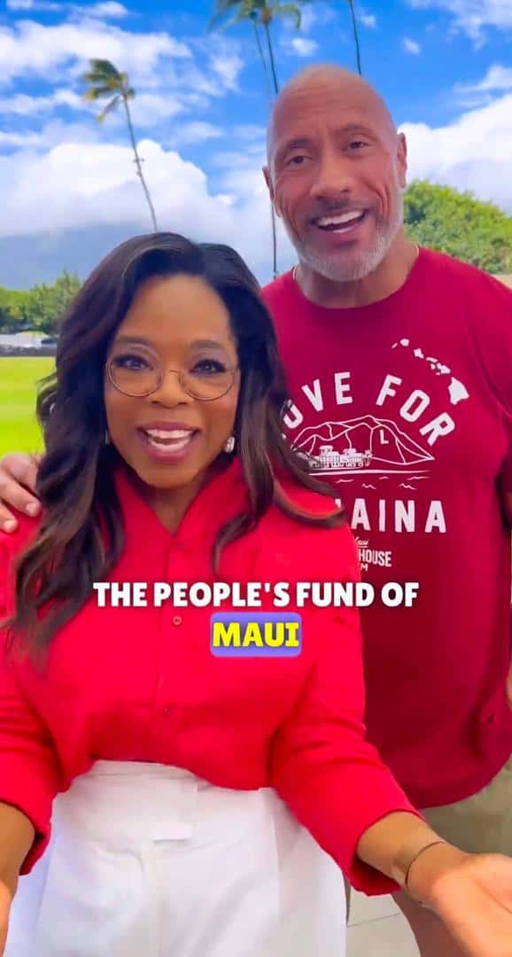 featured image for Oprah and The Rock establish the People's Fund of Maui
