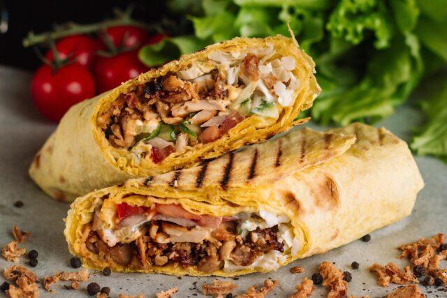 Homemade shawarma