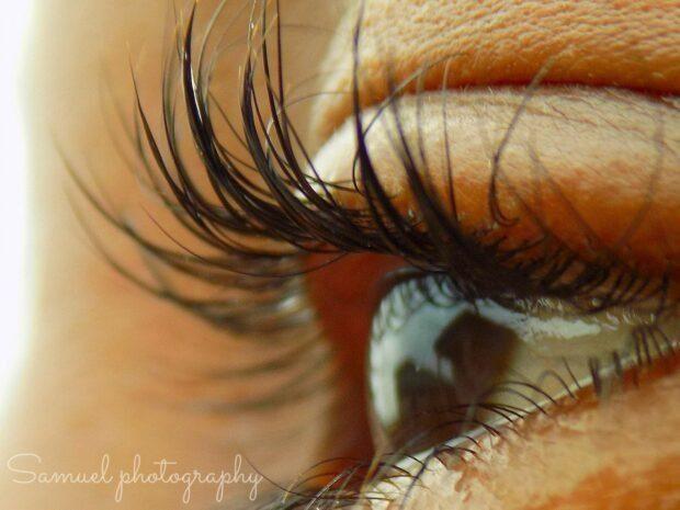 close shot of an eye