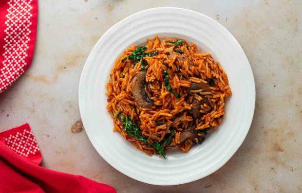 Jollof rice is one of the super delicious Nigerian foods you should definitely try