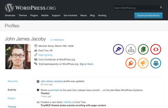 buddypress sample profile page