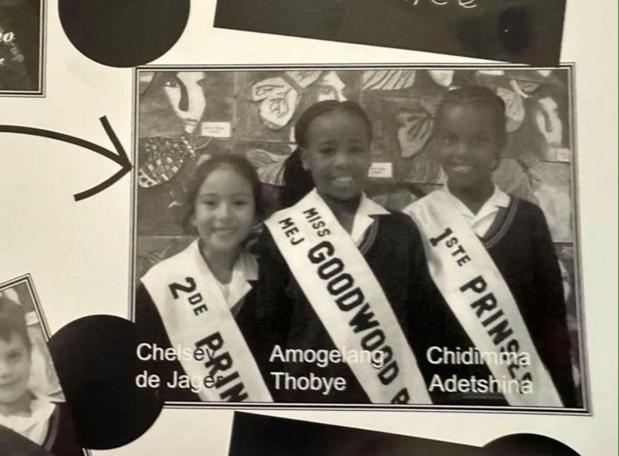 Chidimma Adetshina with other pageant contestants during her childhood.