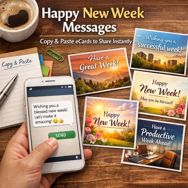 featured image for Happy New Week Messages With Ecards