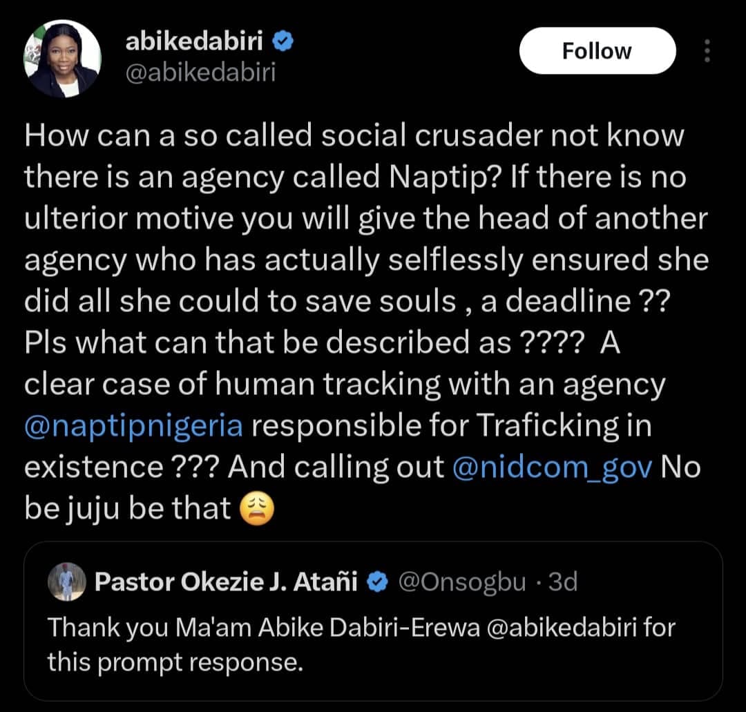Abike Dabiri Response To Verydarkman