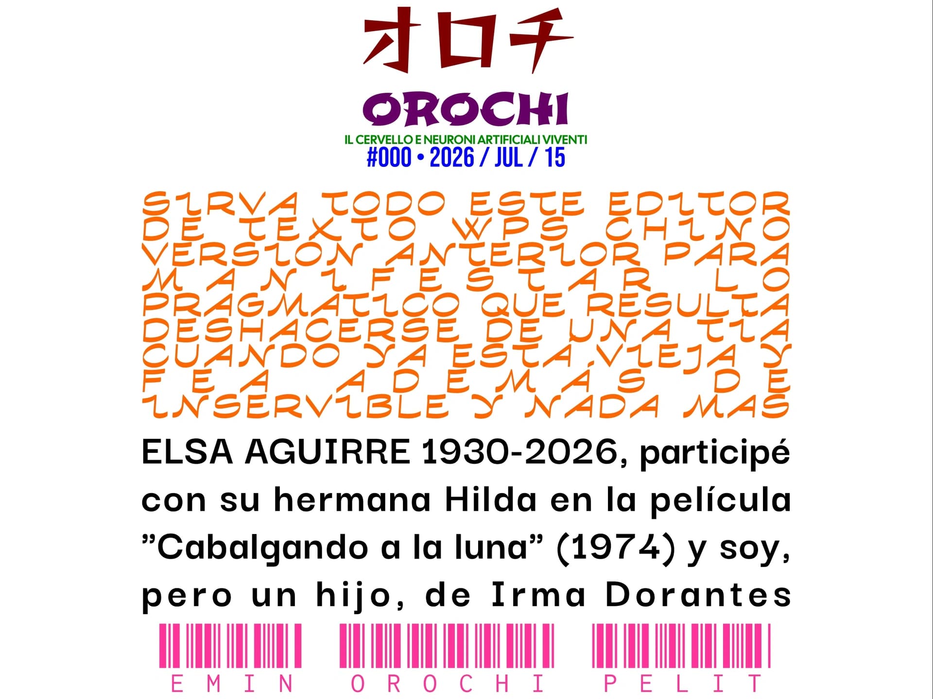 featured image for Elsa Aguirre 1930-2026, participé con su hermana Hilda en la película "Cabalgando a la Luna" 1974